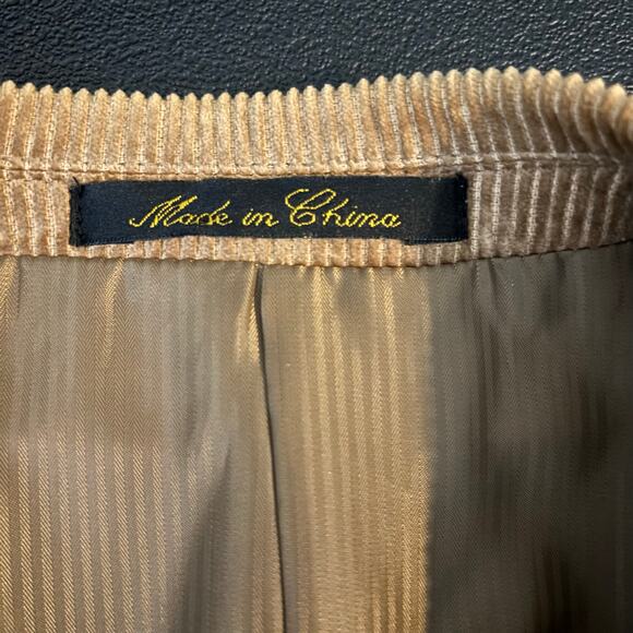 Hunt Valley Men's 46L Brown Blazer Corduroy Padded Lined Inner Pockets Jacket - Picture 3 of 14